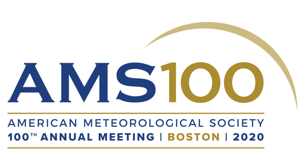 The AMS logo, a stylized typography with blue and gold text