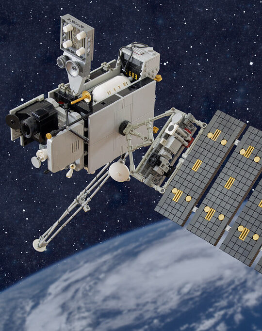 The GOES-16 satellite far above Earth