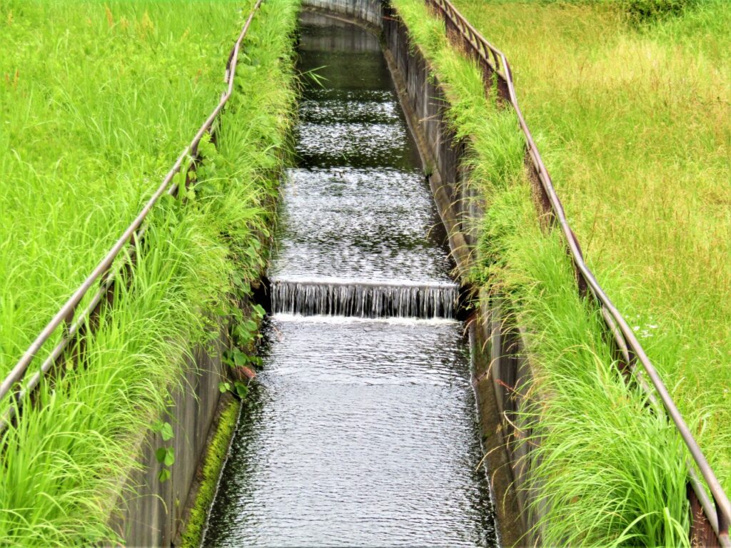 An irrigation canal in Japan. Photo credit: Alexander Pyatenko/Getty Images.